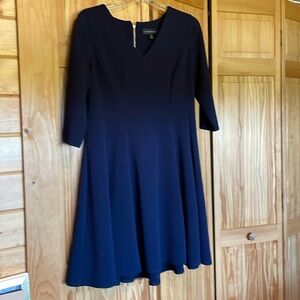 Navy v-neck dress